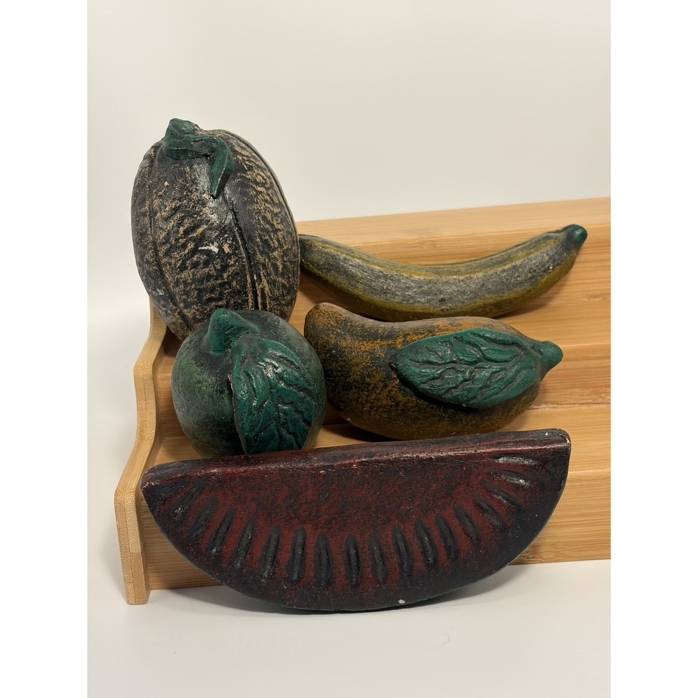 Terracotta Fruit 5 Piece Decorative Bowl‎ Filler Farmhouse Decor Green